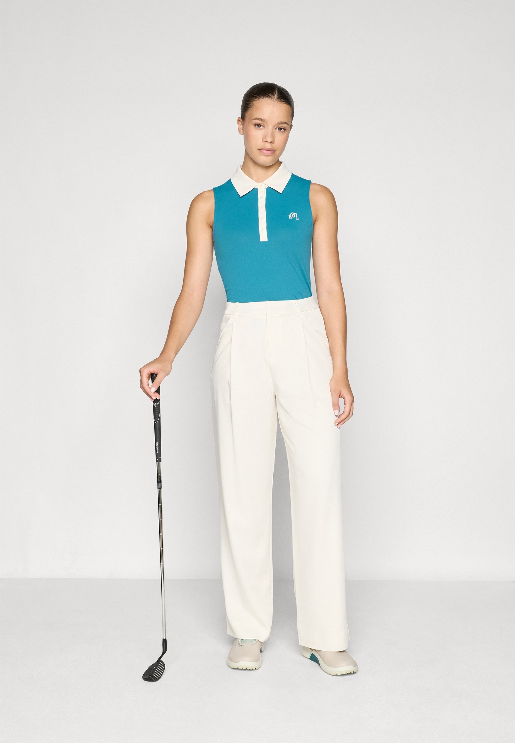Pantalon plissé Malbon EMELIA - ivoire
