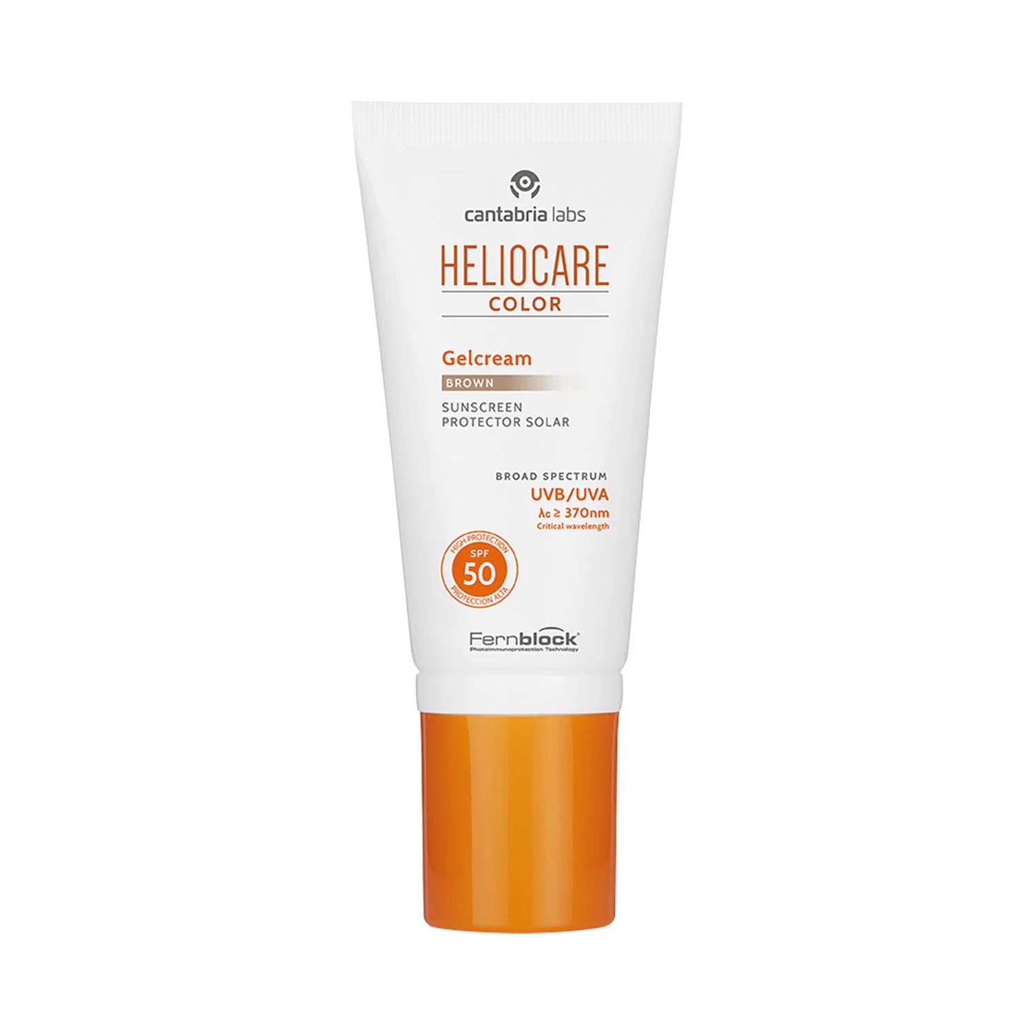 HELIOCARE Crème Gel Colorée Heliocare FPS 50 Crème Solaire Teintée Brune 50 ml Facile à Étaler