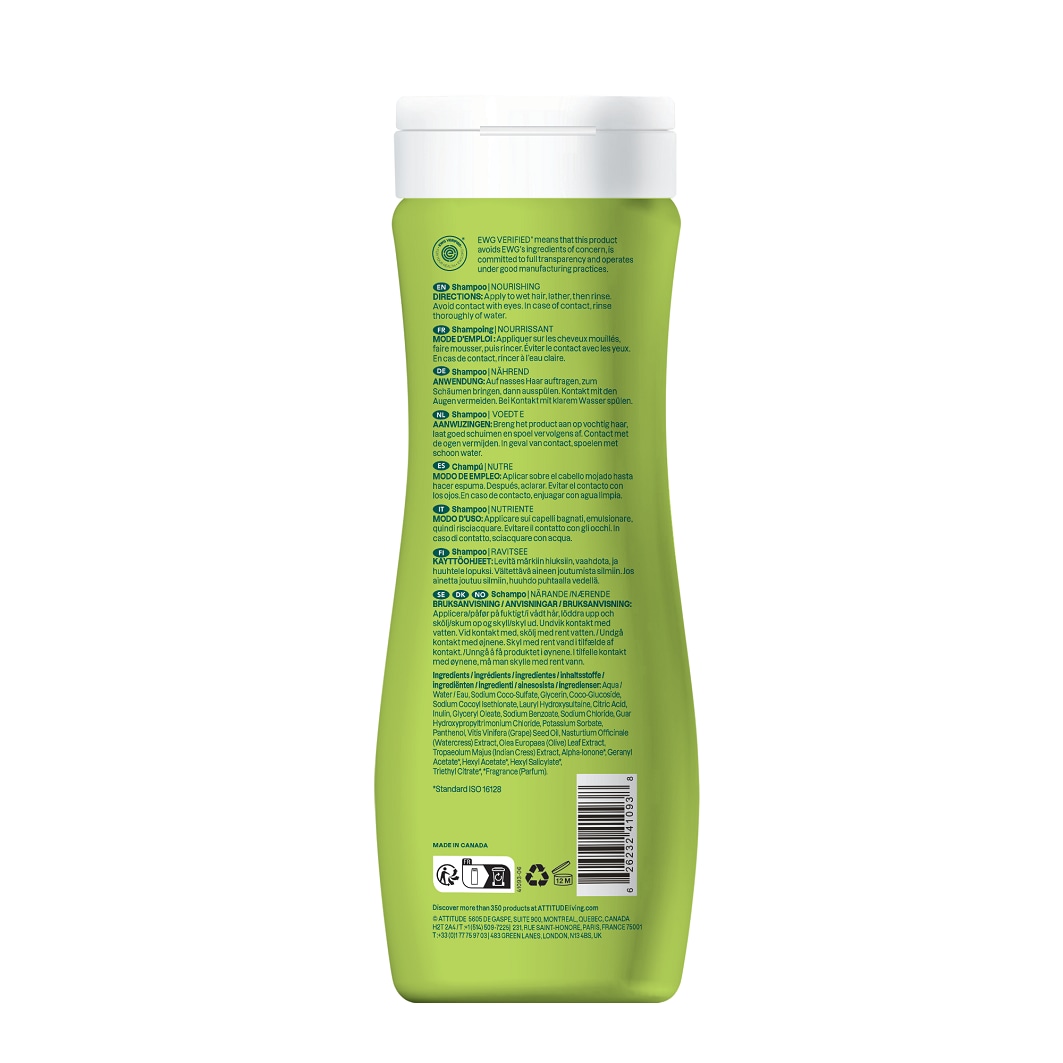 Attitude Super Leaves Science Shampoo – Pflegend & Stärkend – 473 ml
