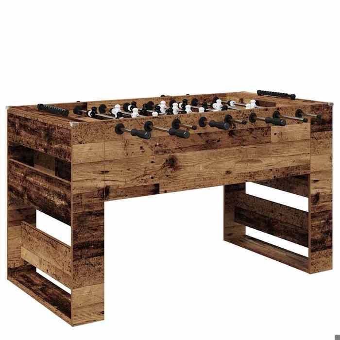 (EN OFERTA) Mesa de futbolín - Mesa de fútbol - 2 piezas Madera antigua 146,5 x 74 x 85 cm @FR4943237