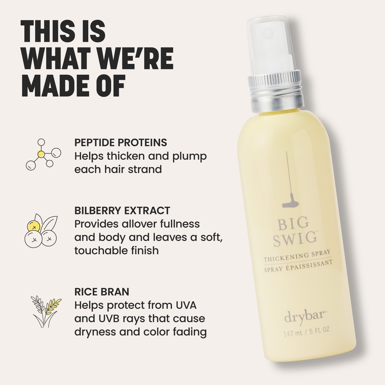 drybar Big Swig plaukų tankinimo purškiklis - 147 ml