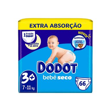 Dodot babybleier ekstra absorpsjon 7-11 kg størrelse 3 66 stk 66 stk
