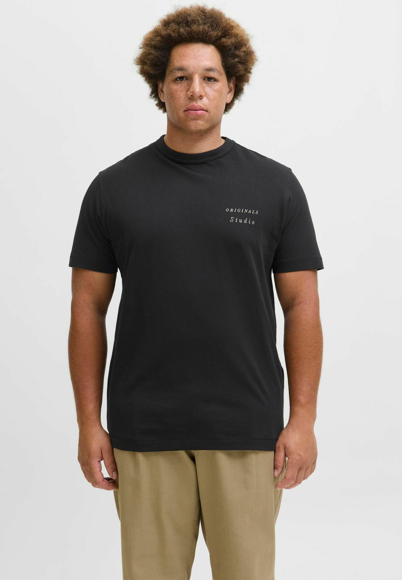 T-shirt imprimé Jack & Jones GRANDE TAILLE - noir