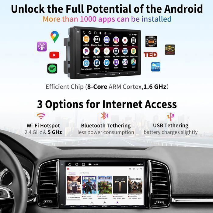 Autorradio ATOTO A6 Android de 7