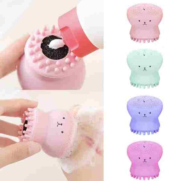 LUVYAH Cosmetics Octopus eksfolierende rensebørste rosa