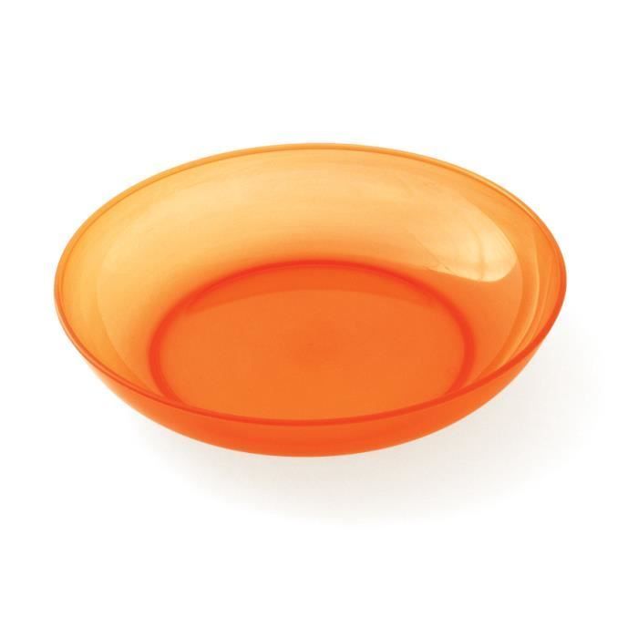 MILL'O BABY Magnetronbestendig bord van polypropyleen, 18,5 cm, doorschijnend, citrusoranje