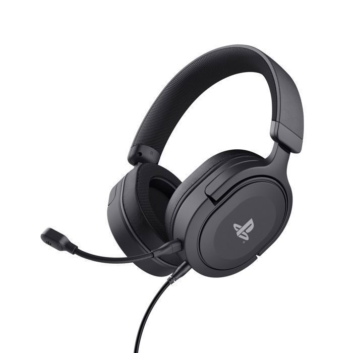 Auriculares para juegos Trust Gaming GXT 498 Forta para PS5/PS4, con licencia oficial de Playstation 5, auriculares con cable y micrófono, color negro.