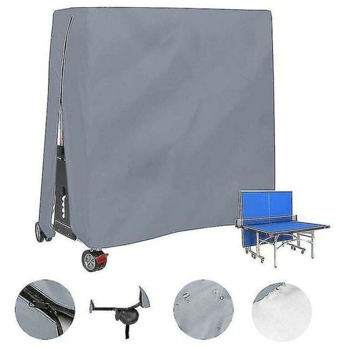 Funda para mesa de ping-pong de exterior - ZOR® - Impermeable - Resistente al polvo - 165x70x185 cm - Verde