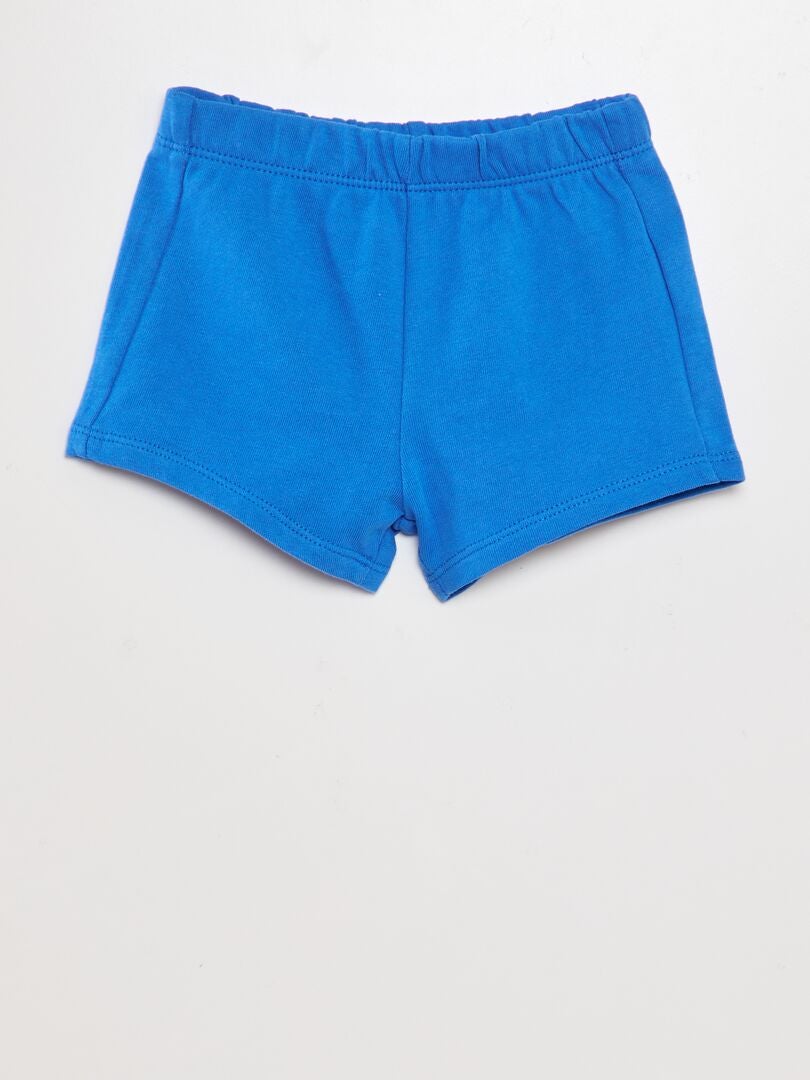 Conjunto de camiseta e shorts de algodão - 2 peças - BRANCO