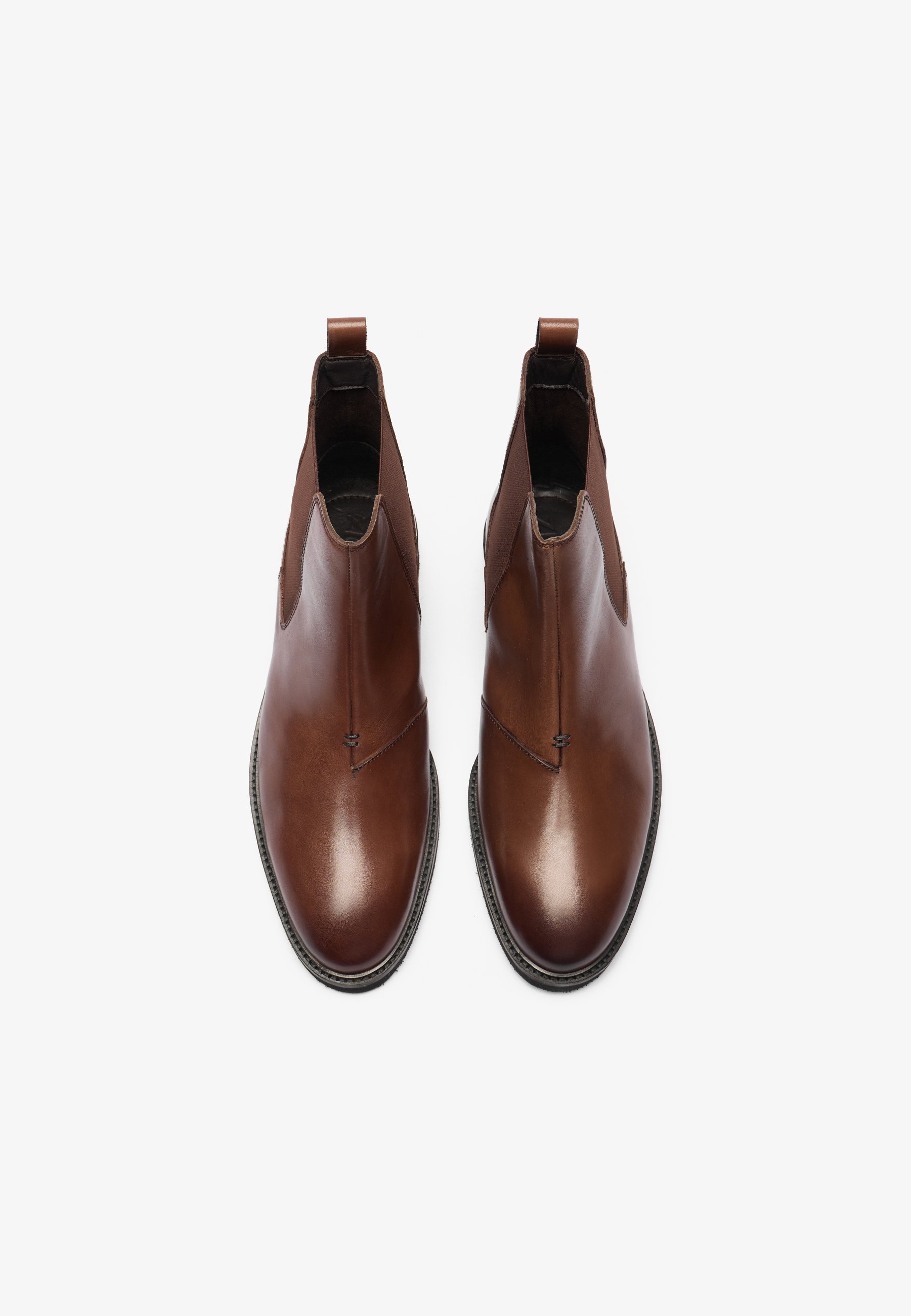 Zign LEATHER - Botas clássicas de cano curto - marrom escuro