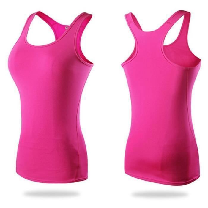 Pack de 3 camisetas de tirantes deportivas de compresión para mujer, de secado rápido, para correr y hacer ejercicio - Blanco/Azul/Rosa