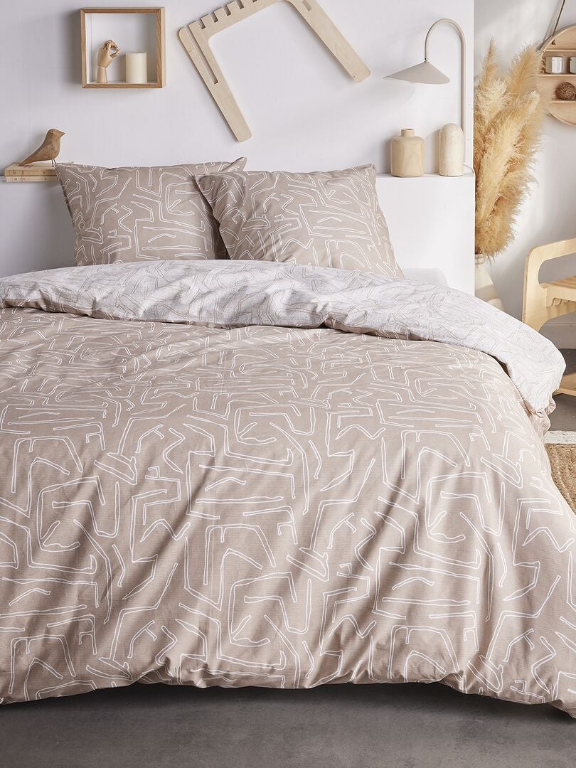 Complete beddenset - tweepersoonsbed - BEIGE