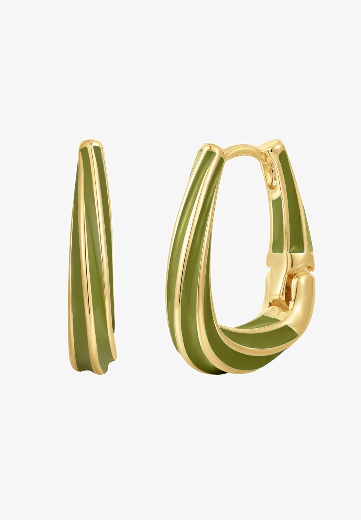 Yokoamii CREOLEN EMAILLE YOKOAMII MODESCH - Boucles d'oreilles - gold-coloured