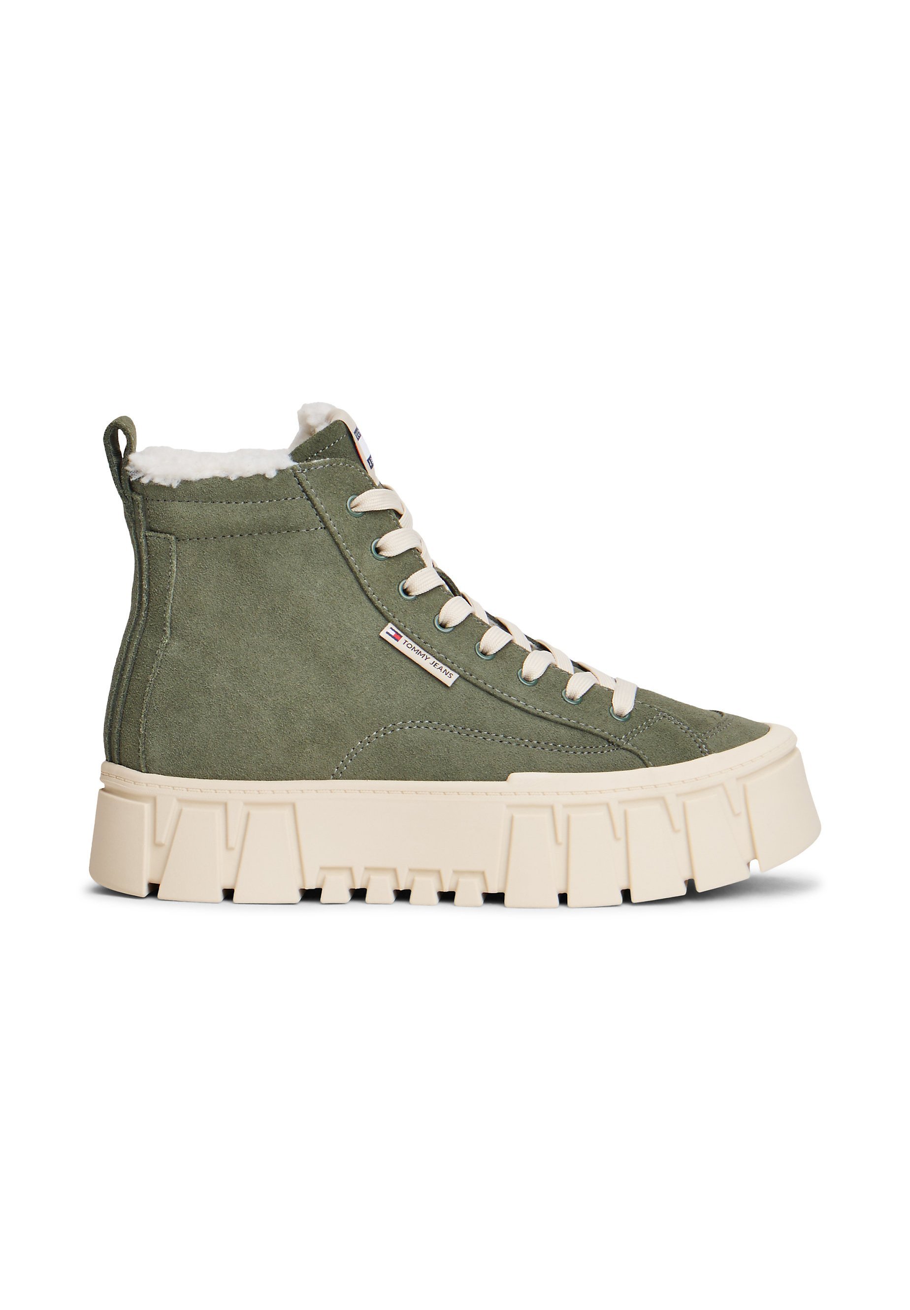 Tommy Jeans VULC - Teniși cu vârf înalt - verde cositor