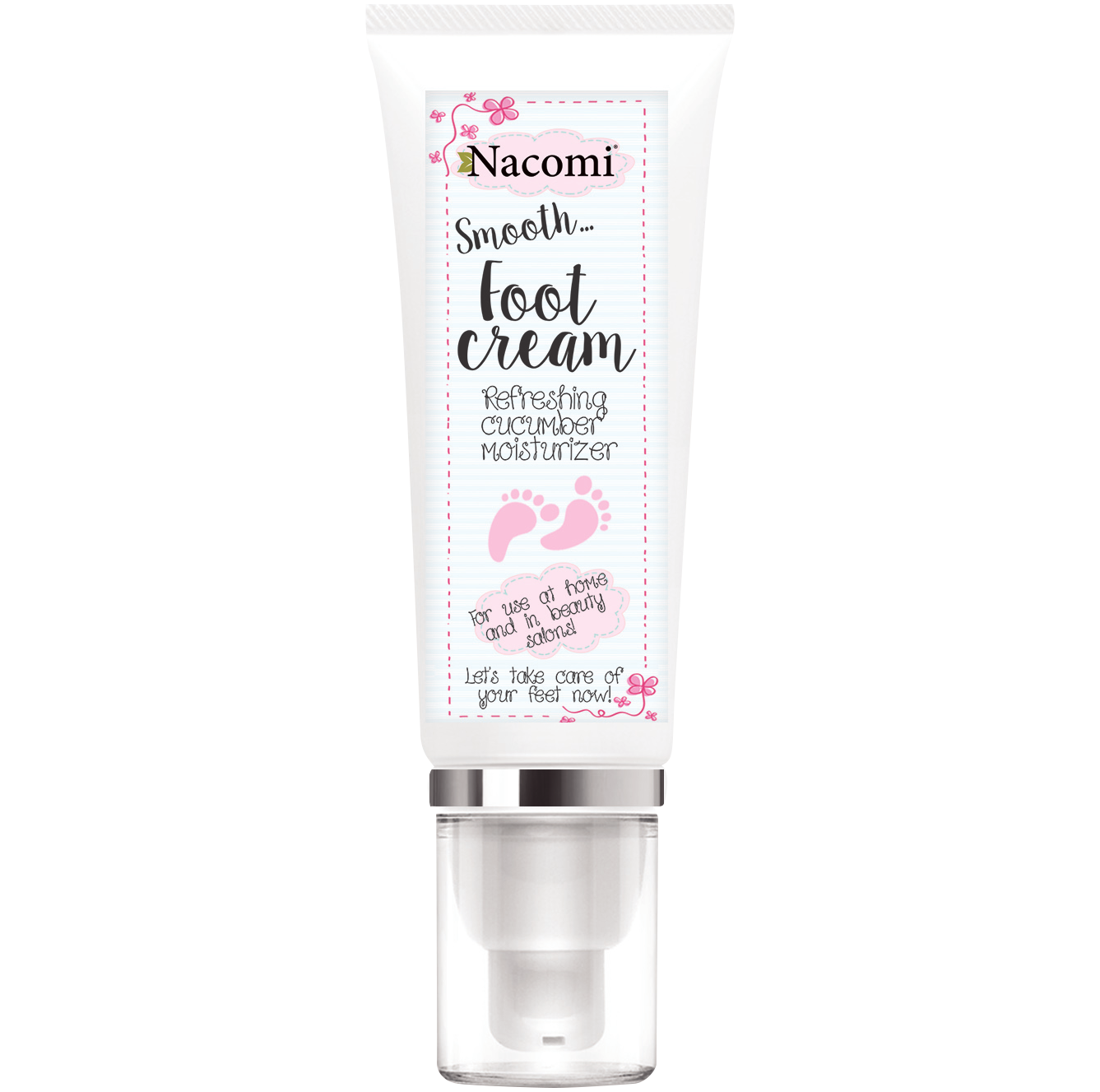 Crema para pies Nacomi 75 ml, hidratante refrescante de pepino.