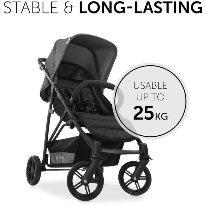 HAUCK - Poussette compacte - RAPID 4 - 4 roues - Gris