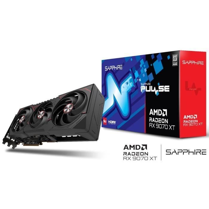 SAPPHIRE - Scheda grafica - PULSE AMD RADEON™ RX 9070 XT GAMING - 16 GB - Doppia HDMI / Doppia DP