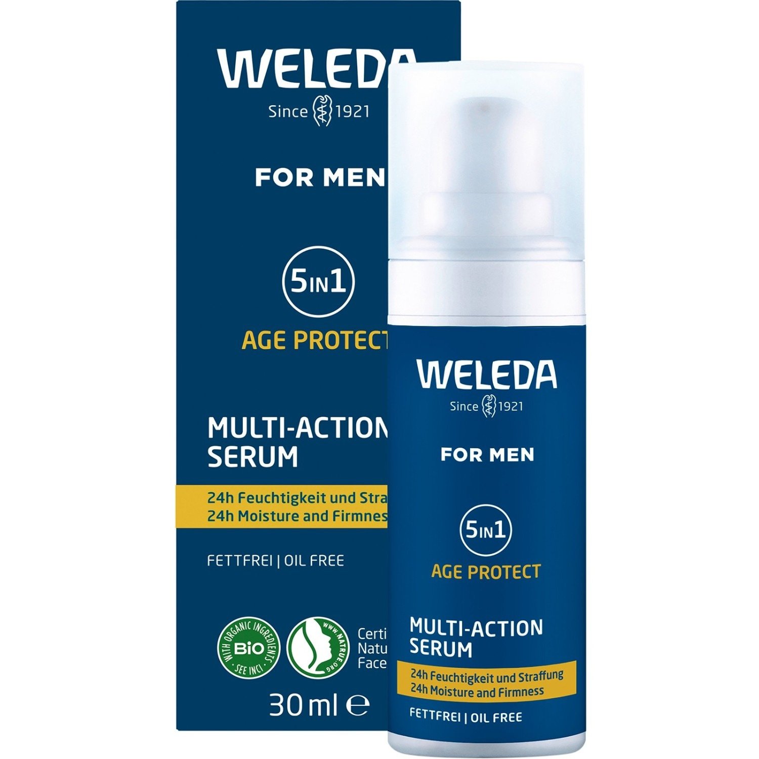 Weleda Sérum proti starnutiu pre mužov 5 v 1 Age Protect Multi-Action Sérum - 30 ml