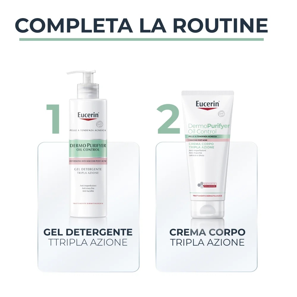 EUCERIN Eucerin Dermopurifyer kehakreem 200 ml naha ebatäiuslikkuse vastu