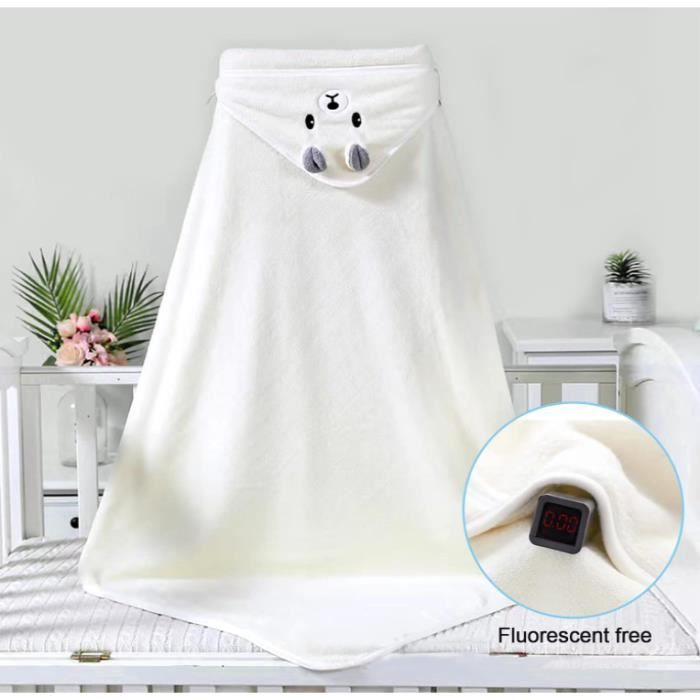 Toalla de baño para bebé, capa de baño con capucha para bebé, juego de 3 toallas de baño para bebé de 80x80 cm, toalla de baño con capucha para bebé