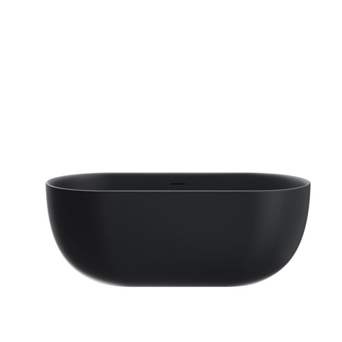 LISBON oval freestanding bathtub, matte black, 170 cm