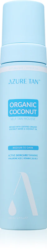 Azure Tan Bio-Kokosnuss-Selbstbräunungsschaum