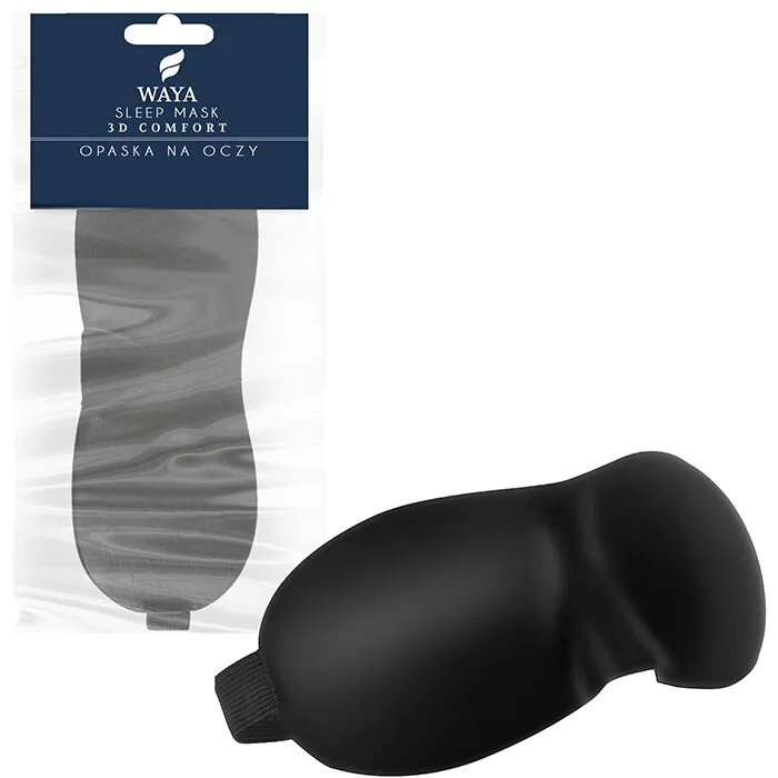 Waya Opaska na oczy 3D Comfort Black