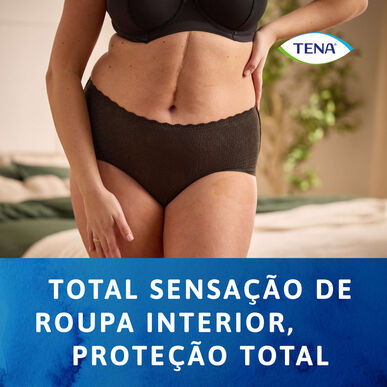 Tena Silhouette Plus -inkontinenssialushousut, koko M, musta, 9 kpl.