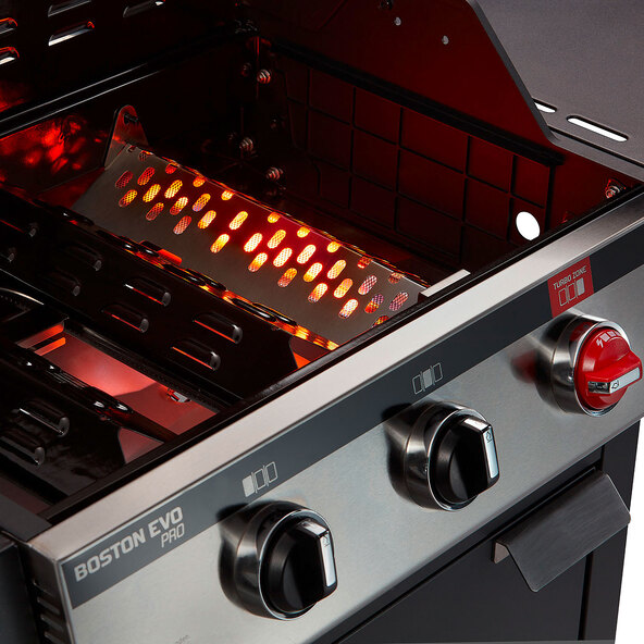 Grătar pe gaz Boston EVO Pro 3 R Turbo, inclusiv husă de protecție împotriva intemperiilor