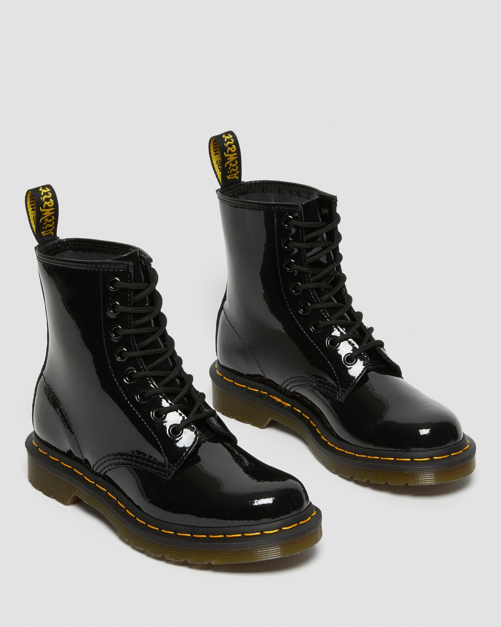 1460 Women's Patent Leather Lace Up Boots