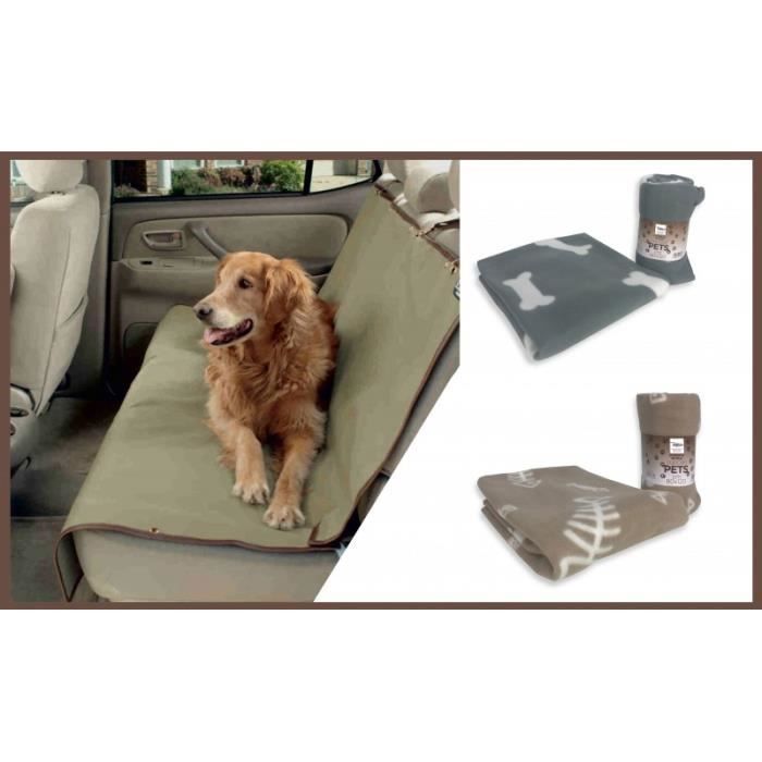 FUNDA PARA ASIENTOS DE COCHE PARA PERROS CAR ZOO CON LÍNEAS DE CONTROL A JUEGO