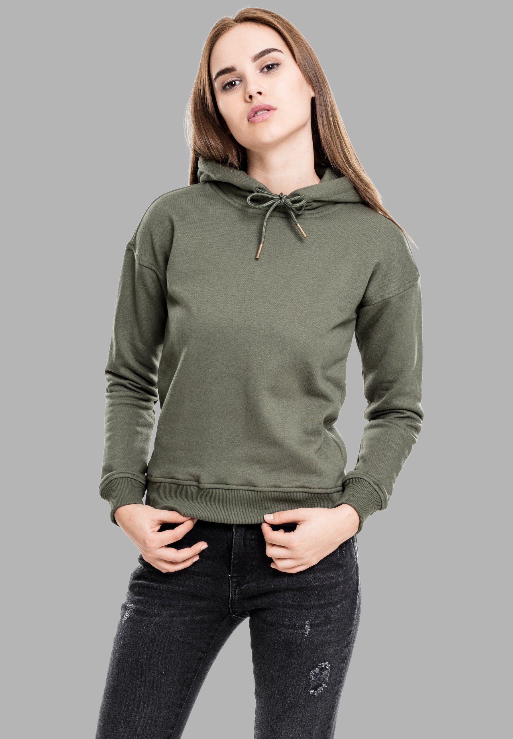 Urban Classics Hoodie - olijfgroen