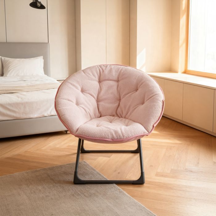 Fauteuil de table de sauce en laine de mouton pliable,Fauteuil de lune mousse pliable portable,pour chambres à coucher, résidences