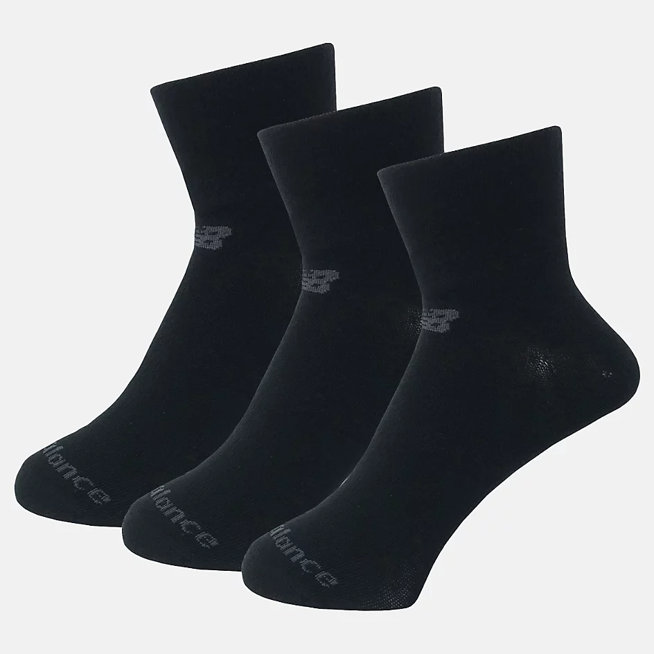 Set mit 3 Paar flachgestrickten Baumwoll-Knöchelsocken, Unisex, schwarz