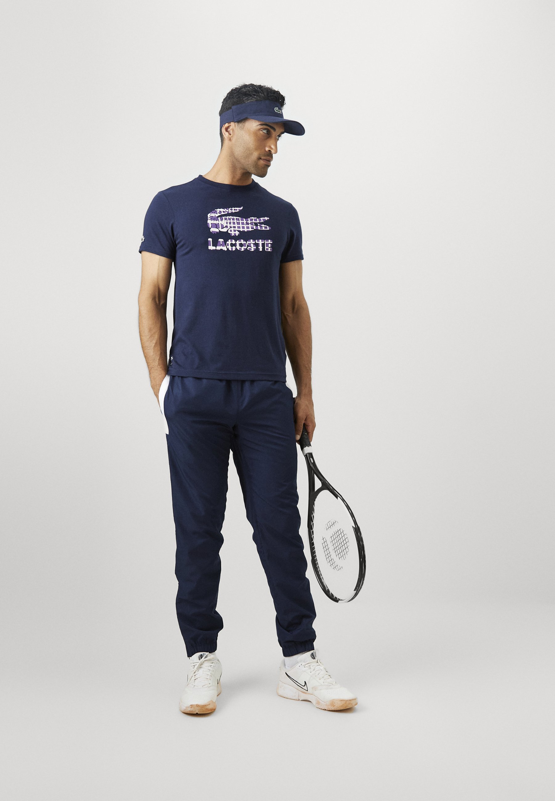 Lacoste Sport TENNIS PANT BLOCK - Trainingsbroek - marineblauw/Frans blauw