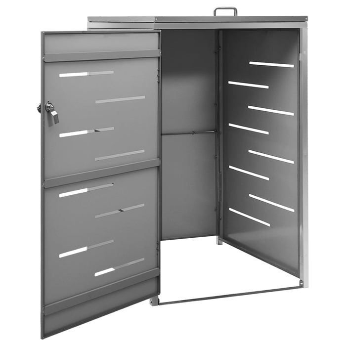 Mülltonnenüberdachung/Mülltonnenabdeckung 69x77,5x112,5 cm Edelstahl 391560