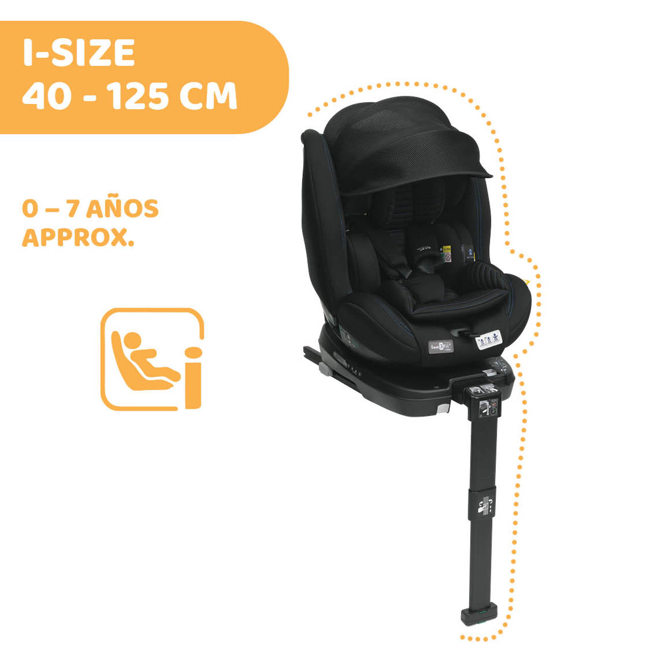 Seat3Fit i-Size Air Zip&Wash (40-125 cm) ülés