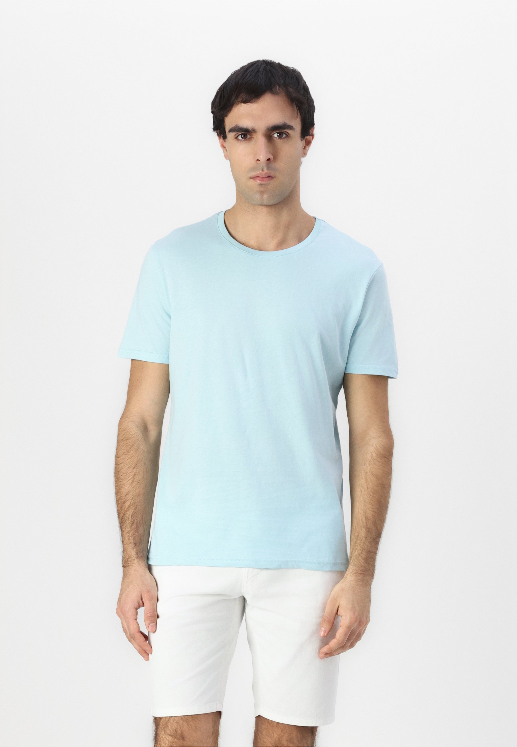 Pier One 7-pack - Basic T-shirt - rood/zilver/koningsblauw