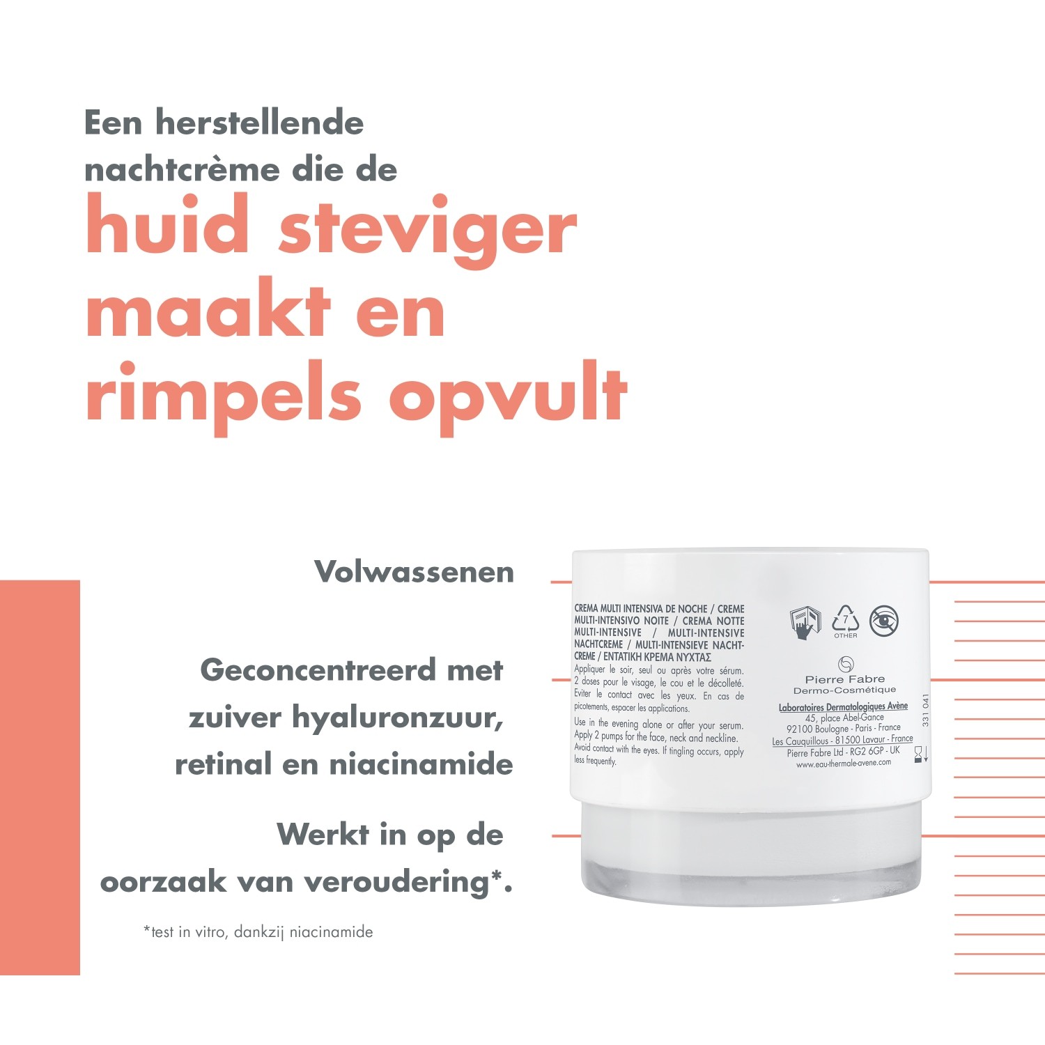 Avène noćna krema Hyaluron Activ B3 multiintenzivna noćna krema - 40 ml