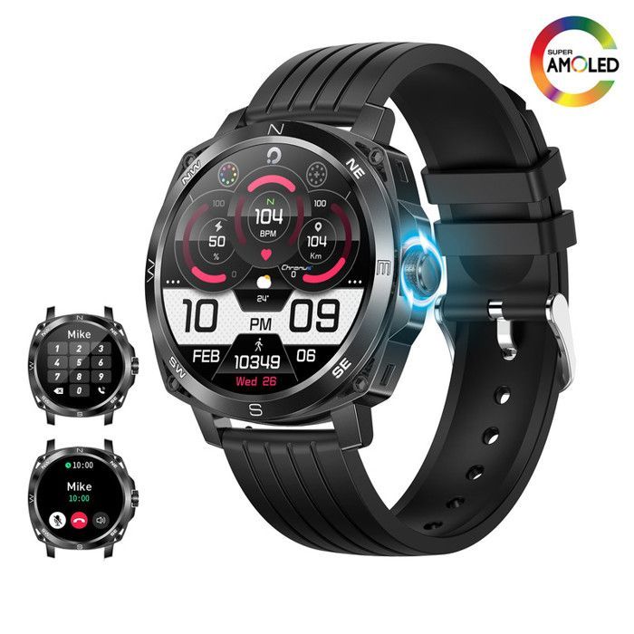 Montre Intelligente - Chronus - Écran AMOLED 1,43