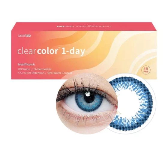 ClearLab ClearColor 1-Day Light Blue kolorowe soczewki kontaktowe 10 szt