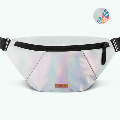 Cabaia Große silberne Rennes-Bauchtasche