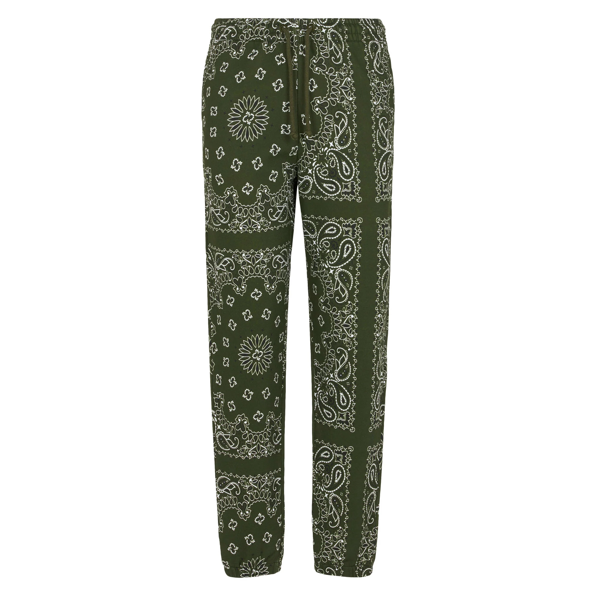 Damesjoggingbroek met groene bandana-print