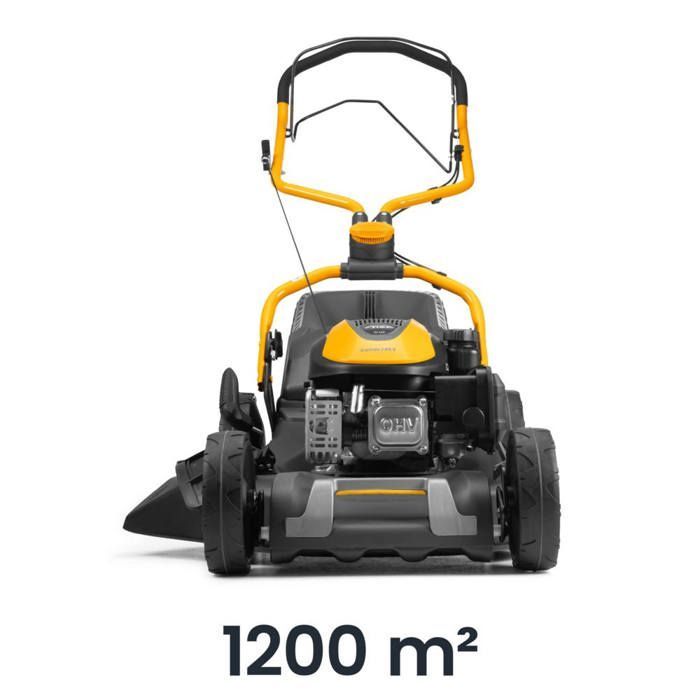 STIGA COMBI 748 V TAGLIAERBA SEMOVENTE A BENZINA, 145 CC, 46 CM – CESTINO DI RACCOLTA ERBA 60 L, SISTEMA 4 IN 1 – PRATO FINO A 1200 M²