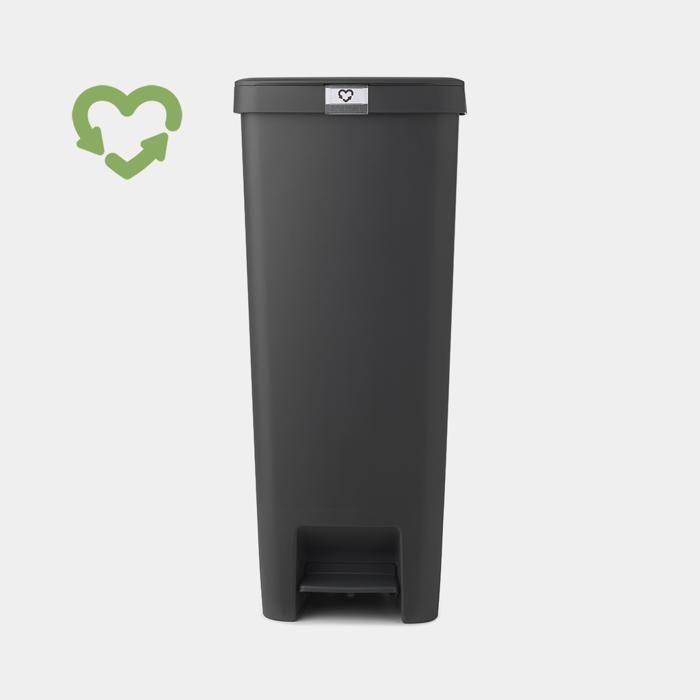 Cubo de basura con pedal BRABANTIA StepUp de 40 litros, color gris.