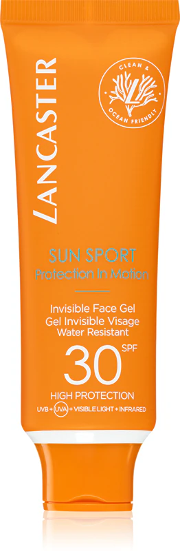 Gel facial invisível Lancaster Sun Sport com efeito matificante FPS 30