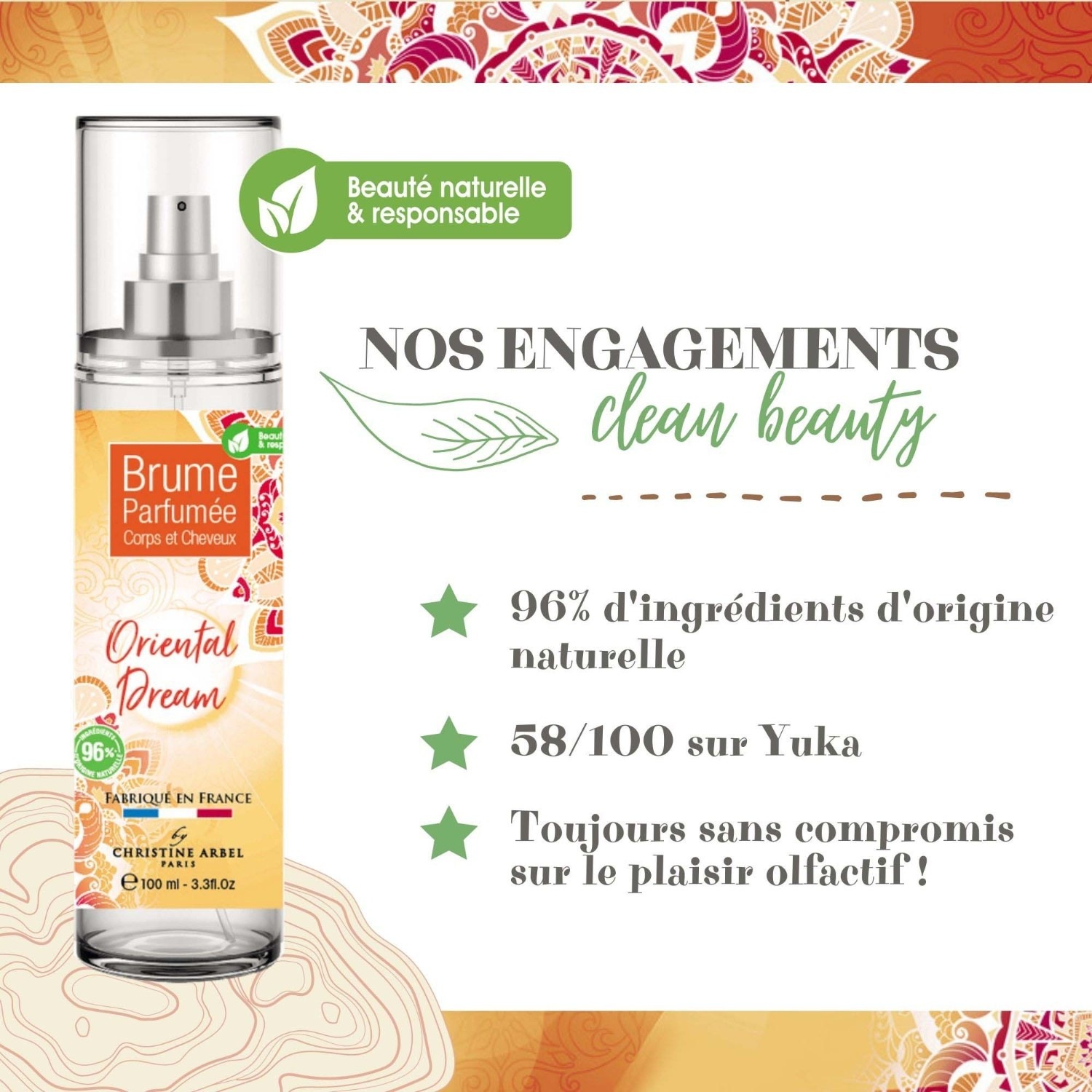 Christine Arbel Brume Corps et Cheveux ORIENTAL DREAM 100ml