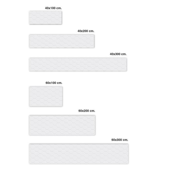 Panorama Adhesive Kitchen Splashback, White Hexagonal Tile, 40x300 cm - Adhesive Splashback for Kitchen - Kitchen Wall Protector
