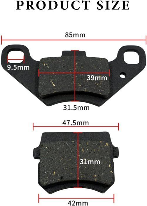Plaquettes de frein à disque de moto, accessoires pièces de rechange, adaptées aux vélos tout-terrain à quatre roues 50cc 70cc