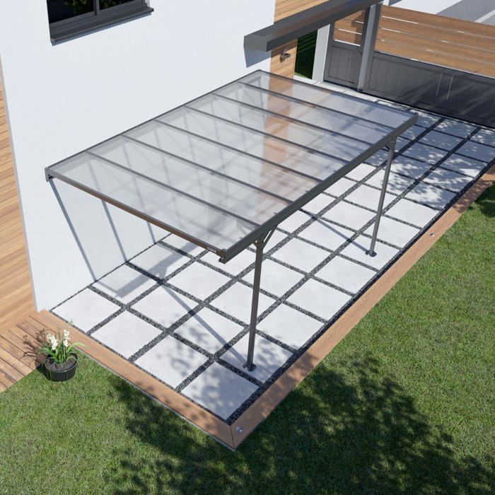 Garagem coberta de alumínio Trigano - Mistral Wall - 15 m²